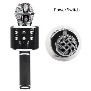 

Wireless Bluetooth Karaoke Ws858 Microphone Speaker Portable Handheld Karaoke Mic Speaker Machine Singing Hosting Ktv Ws 858 Bla