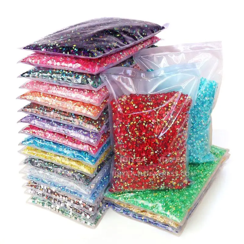 Big Package 2-6mm Mix Sizes Resin Non Hot Fix Rhinestones Bulk Wholesale AB flat back plastic crystals DIY glitters стразы stone