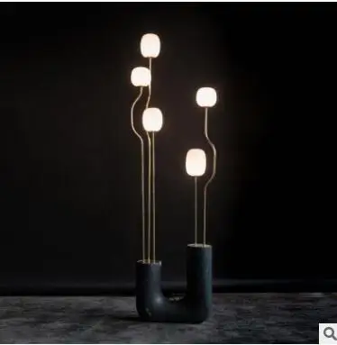 Нордическая креативная Роскошная Напольная Лампа для гостиной дивана Мраморная