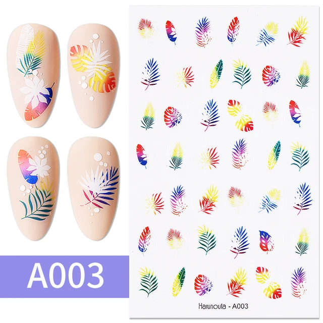 1PC Heart Love Design 3D Nail Sticker English Letter stickers Face Pattern Trasnfer Sliders Valentine's Day Nail Art Decoration 3d-A003