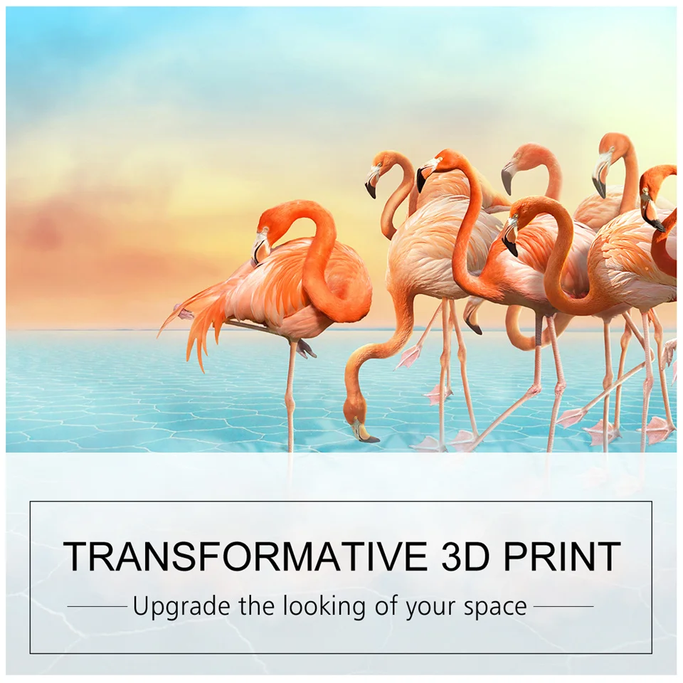Затемненная занавеска для кровати с фламинго, 3D занавес для гостиной с закатным небом, акварельная тропическая цветная занавеска для спальни, Прямая поставка