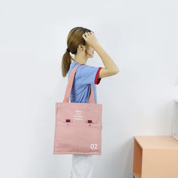 

Large capacity canvas bag female shoulder ins simple literary student cloth bag college wind bag channels handbags