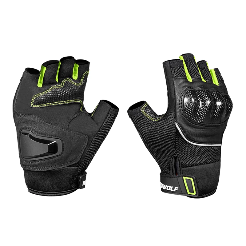 WOLF Work Gloves High-Viz Green Ultra-Thin PU Palm Coated Multi-Purpose 12  Pairs