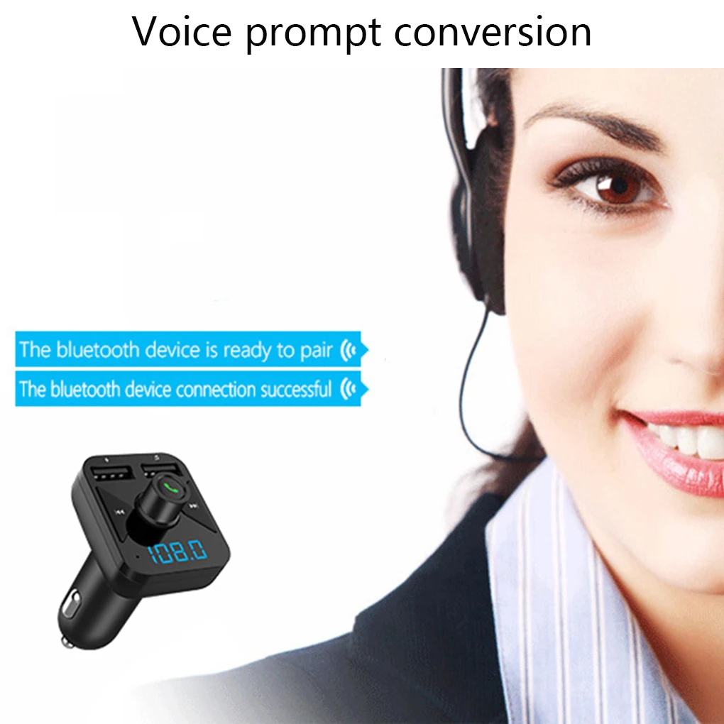 Автомобильный MP3-плеер светодиодный экран Bluetooth Hands-Free Match 3.4A зарядный порт USB поддержка tf-карты