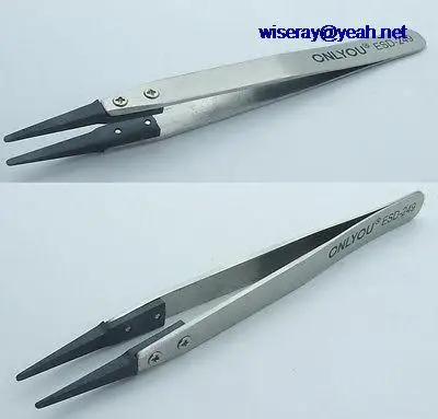 

DHL/EMS 50pcs IC SMD SMT Jewelry Repair Stainless Steel Tweezers Antistatic Plier Tool ESD-249-A7