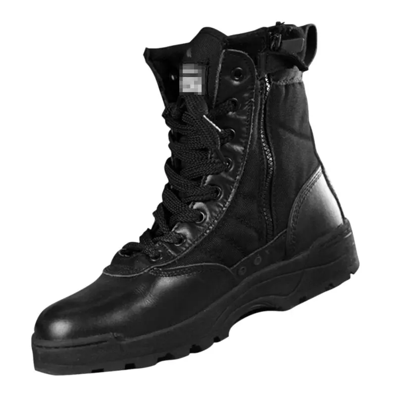 Уличные армейские мужские тактические ботинки для пустыни, Походов, Кемпинга, военных энтузиастов, морской мужской боевой обуви, рыболовные болотные сапоги - Цвет: Black Size 40