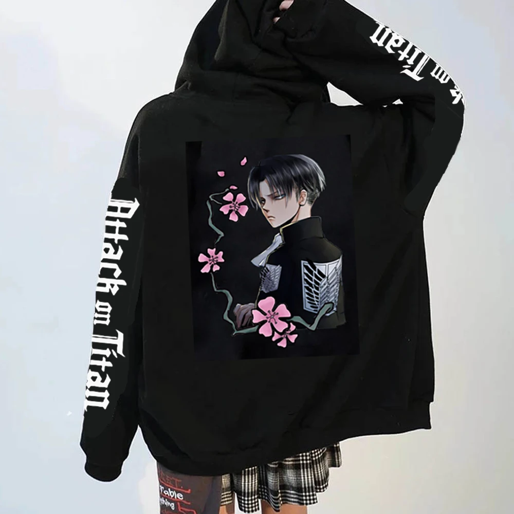 Anime Hoodies Attack on Titan Printed Pullover Sweatshirts Long Sleeve Loose Streetwear Hoodie Tops Hip Hop Cosplay Clothes