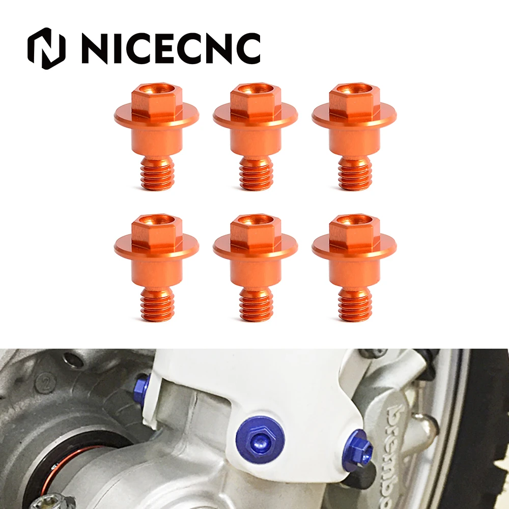 Nicecnc M6*12 Front Fork Guard Bolt Screw For Ktm Sx Sxf Xc Xcf Exc