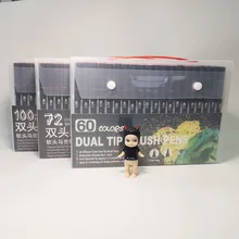 60/72/100 шт двойной наконечник ручки с кисточками Детские маркер для белой доски Акварельная ручка для школы живопись образование манги