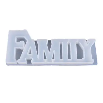

Crystal Epoxy Resin Mold FAMIIY Letters Shape Casting Silicone Mould DIY Crafts