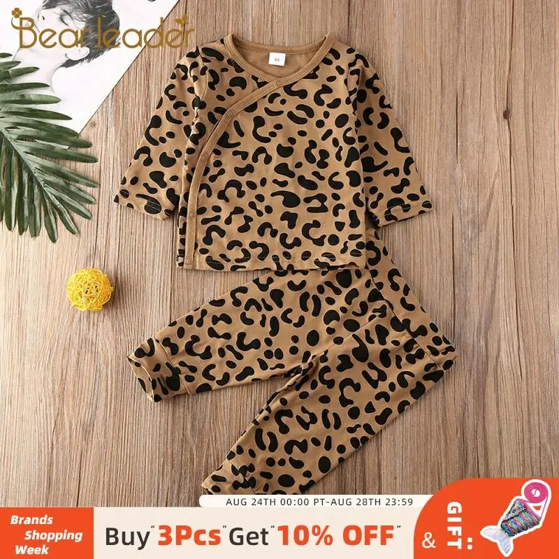 Bear Leader Boutique Kids Clothing Sets Baby Boys Animal Print Suits