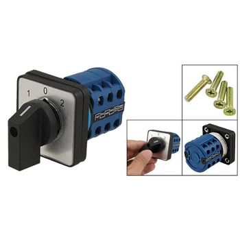 

3 Positions On-Off-On Changeover Control Rotary Cam Switch 20A