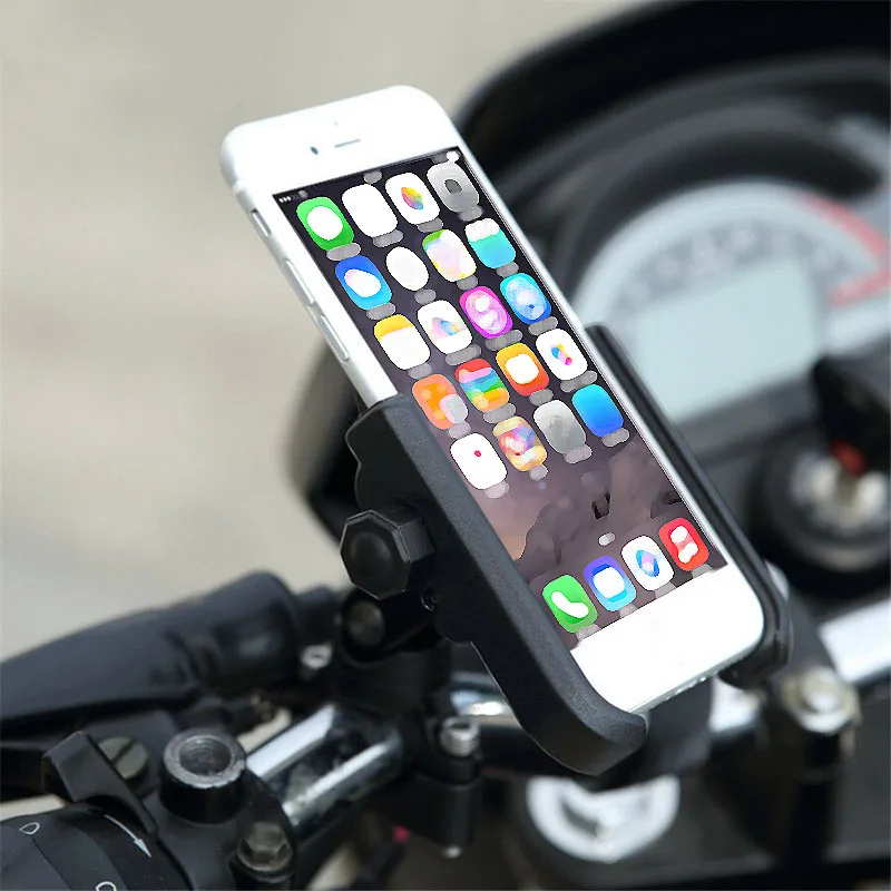 Защитный держатель для телефона с поворотным зарядным устройством на 360 градусов Цельсия, расширяемое крепление для мобильного телефона на 100 мм для мотоцикла