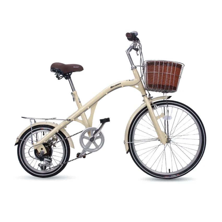 16 inch bike Cruiser include bakset 6 speeds Retro Leisur 24 inch Bike red black women bicycle frame mini bicycle
