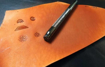 

Advanced steel Fish skin pattern Hand-work unique design leather working tools carving punches stamp craft tools