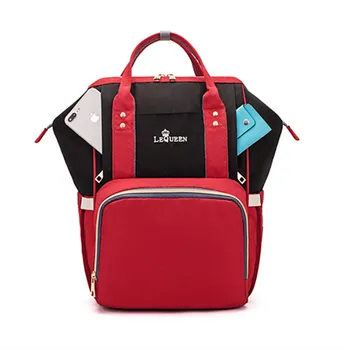 

LEQUEEN Diaper Bag Backpack New Fashion Large Capacity Lightweight out Portable Mother's Bag