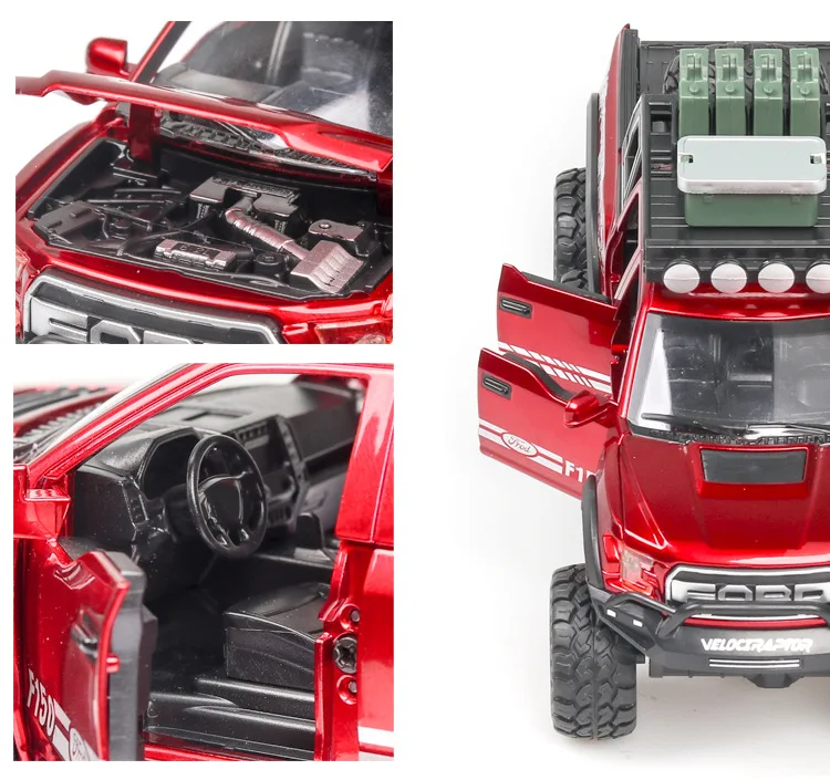 Большая имитация 1:28 Raptor F150 с Acousto-optic оттяжка для детской игрушки сплав модель автомобиля коллекционная машинка игрушка не 1:32