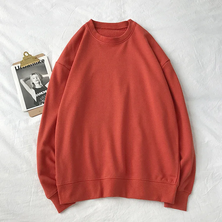 Для мужчин s белый, черный, красный свитшоты мужские повседневные однотонные толстовки Японская уличная одежда с круглым вырезом оверсайз осенне-зимняя одежда HD65