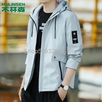 

Jacket men's large size Youth four-sided elastic hooded jacket men's jacket casual men's clothing