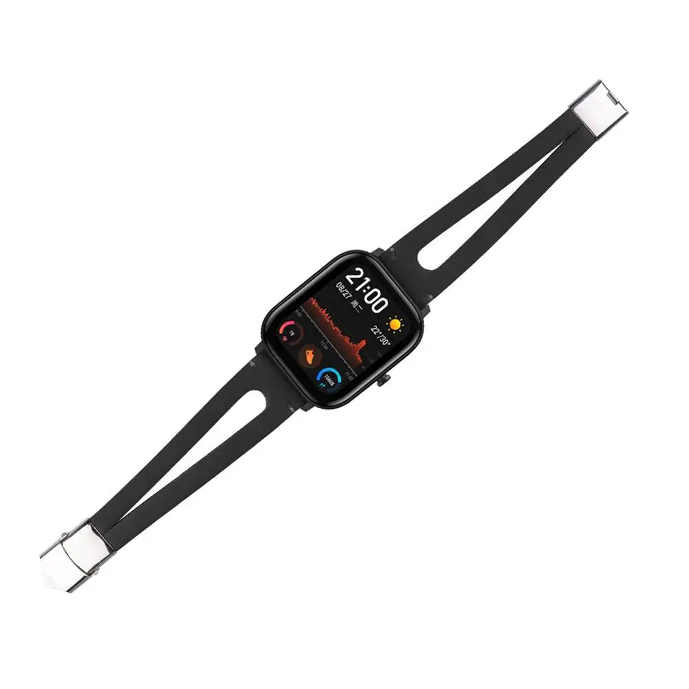 Новый 20 мм кожаный ремешок элегантный для Amazfit GTS G Универсальный Ретро Простой
