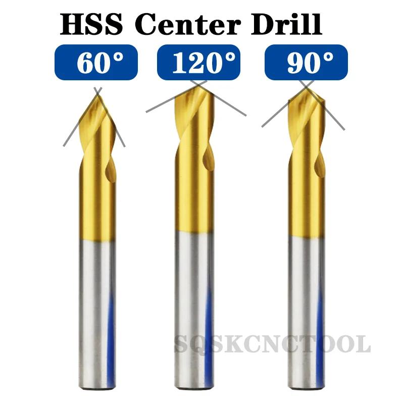SQHSS6090120DegreeNCSpotDrillStubSpottingLocationCenterBit