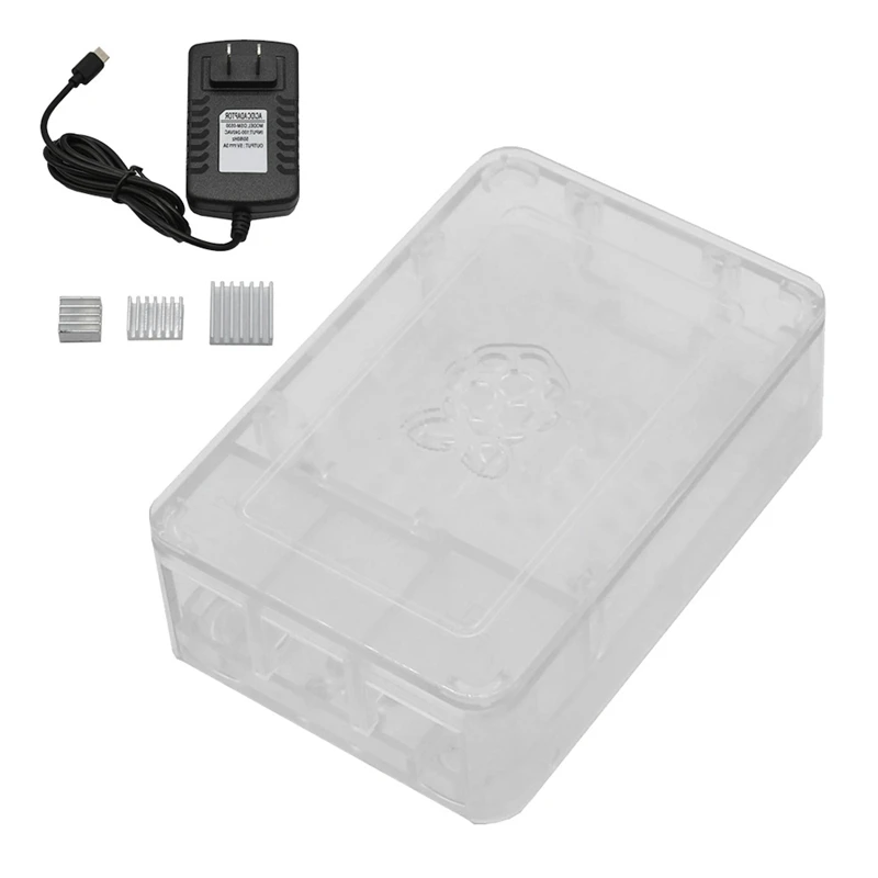 Для Raspberry Pi 4 Модель B ABS чехол 2G Оперативная память DIY Kit с радиатором 5V 3A Мощность адаптер для Raspberry PI