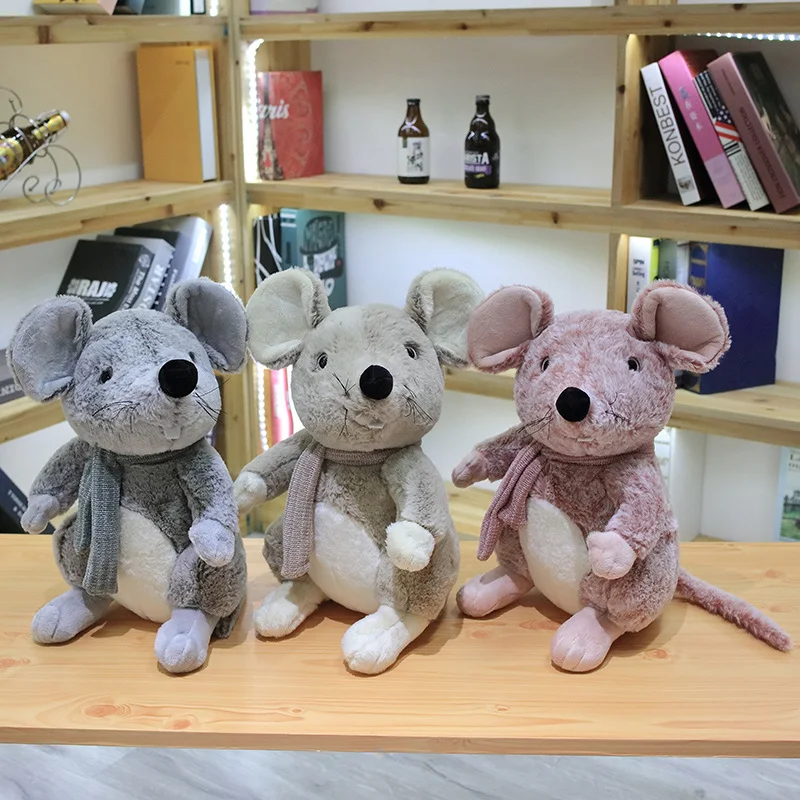 Милая Толстая серая крыса Подушка чучело для девочек детей мальчиков Милая мышь подарок плюшевые игрушки куклы