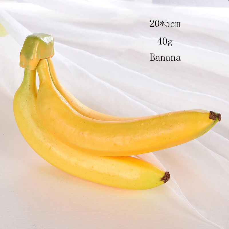 Banana Artificial Fruits Plastic Simulation Kitchen simulated fruit Supplies for Party Home Decor Simulated Fruit and Vegetable Model - Цвет: Banana