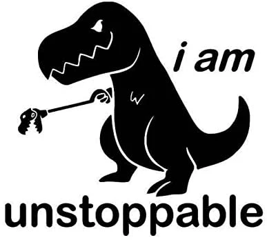 Смешная Автомобильная наклейка Dawasaru I Am unstop T-Rex водонепроницаемая для ноутбука