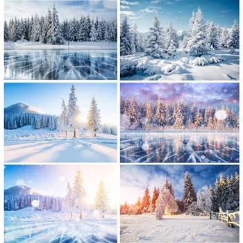 

SHENGYONGBAO Vinyl Custom Photography Backdrops Winter snow Theme Photography Background LICJD-3561