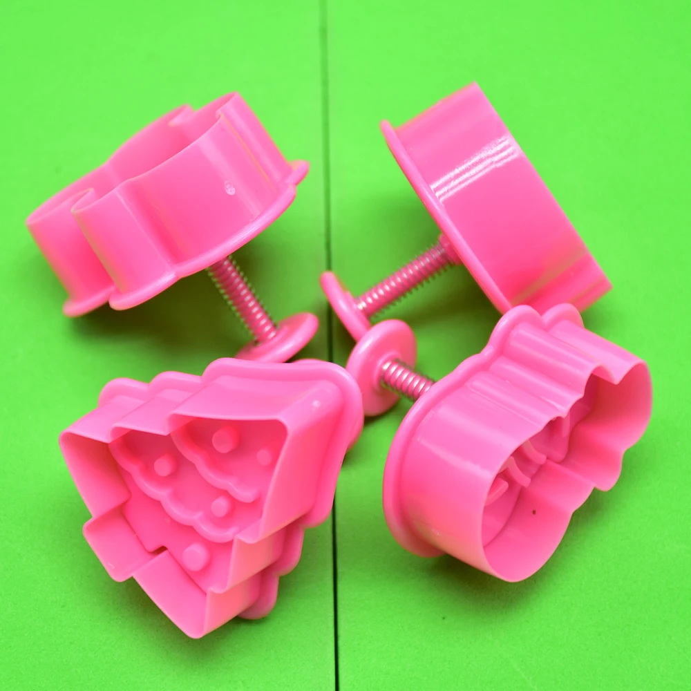 4 шт./компл. 3D DIY Fondant(сахарная) с изображением снеговика, трафарет для печенья, пресс-формы для печенья плунжера пресс-форма для торта формы для украшения Кухня аксессуары