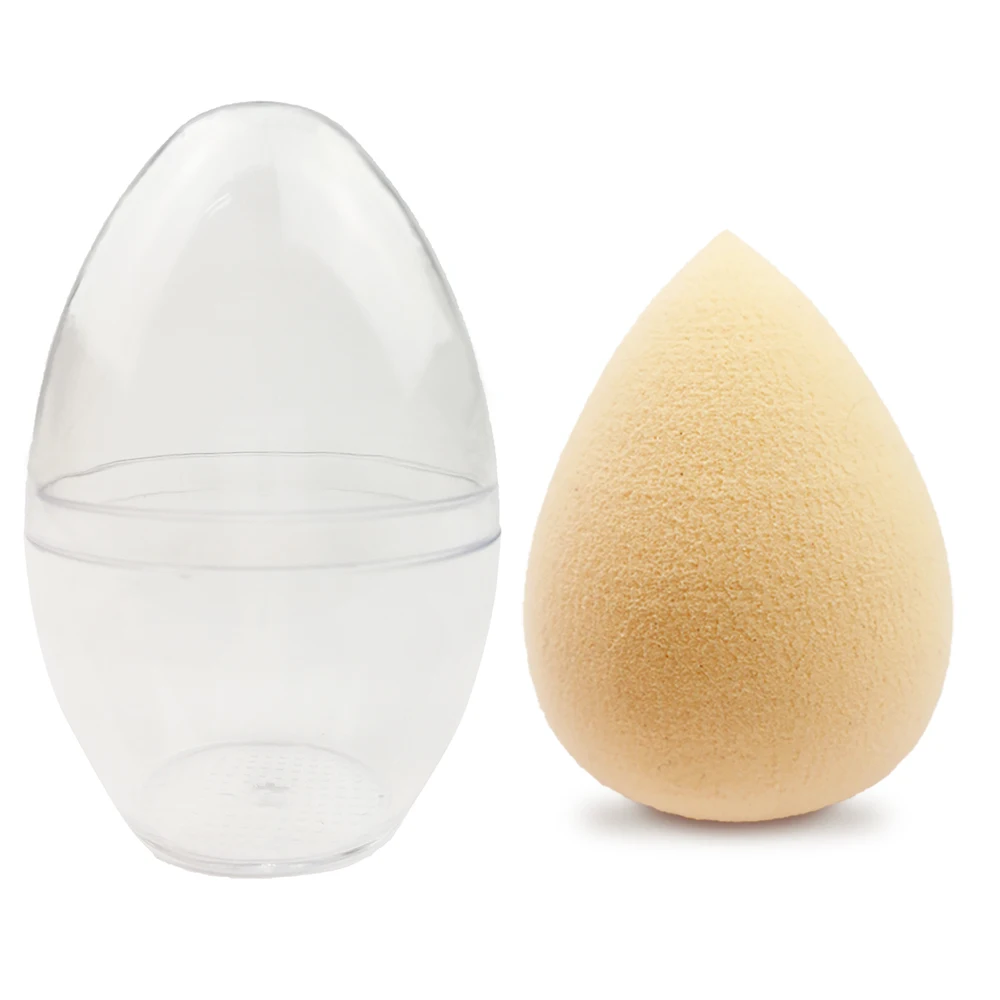 Round-Skin 1 шт. косметический спонж для макияжа, спонж, пудра, гладкая косметическая пудра, различные спонжи для макияжа, инструмент для красоты с коробкой - Цвет: Round-Skin