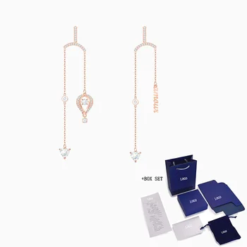 

Fashion Jewelry Swa Brand New Into The Sky Needle Earrings Exquisite Hot Air Balloon Decoration, Romantic Luxury Jewelry Gifts F