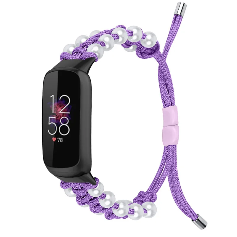 2021 New Luxury Smart Bracelet New Strap Braided Pearl Wristband Luxury Watch Wristband 