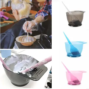 

2pcs/Set Plastic Hair Dye Colouring Mixing Bowl+Dyed Comb Barber Salon Tint Color Hairdressing Tools
