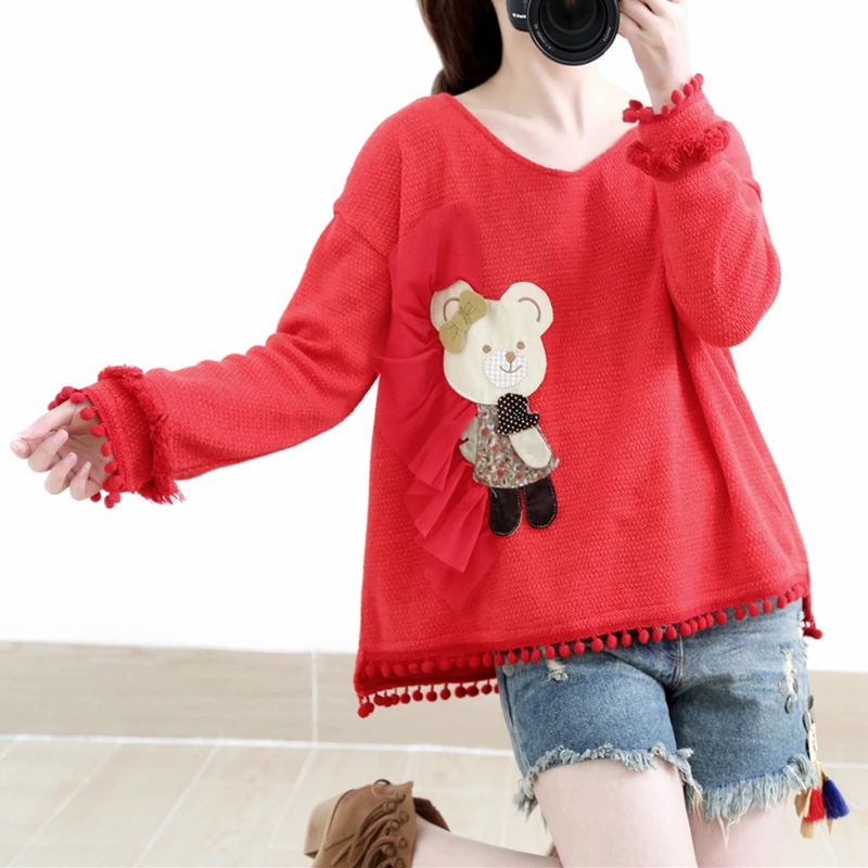 Sweet Lolita Princess Cute Sweater Mori Girl Pullovers Autumn Coat Abrigos Mujer Invierno Sueter Women Pullover Lnitwear Tops | Женская