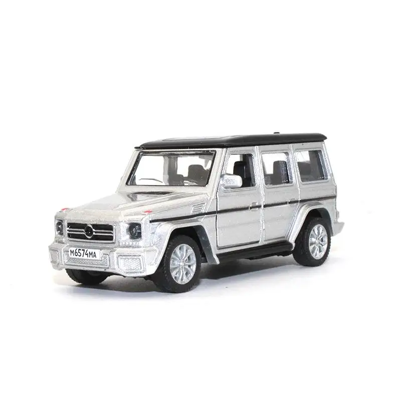 1: 64 Benz G500 модель автомобиля SUV детские игрушки металлический материал Коллекция украшения игрушки модель автомобиля - Цвет: Серебристый