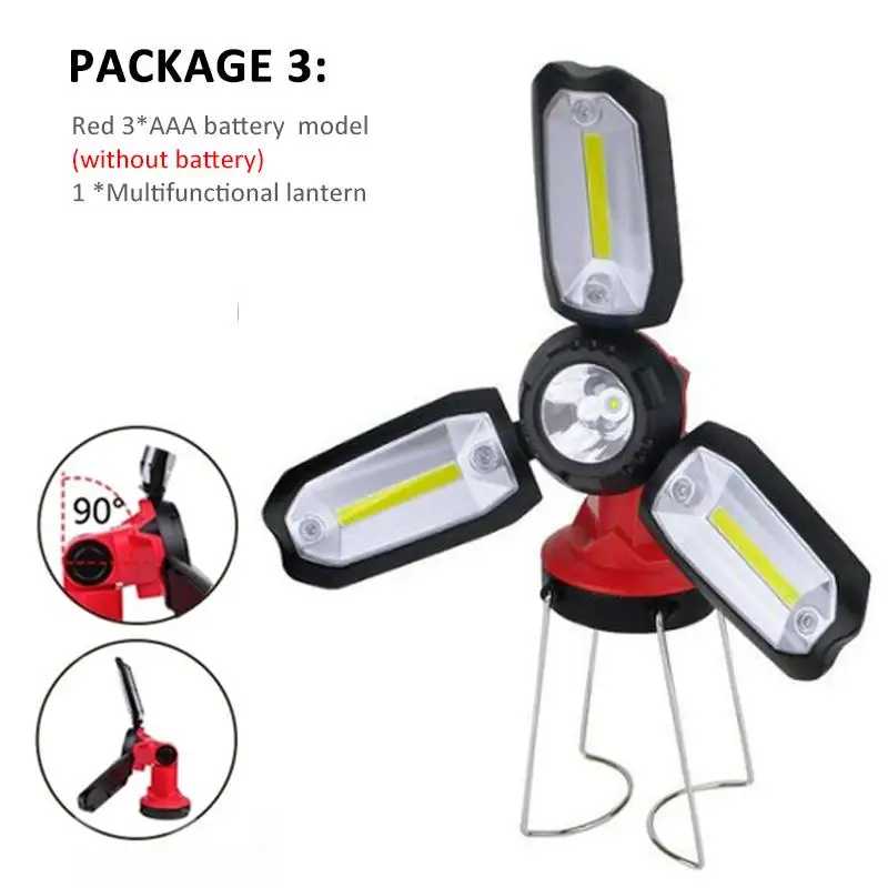 R(Non-rechargeable) COB портативный фонарь, лампа для палатки, USB Перезаряжаемый ультра яркий светодиодный светильник, вес, фонарь для кемпинга, s светильник для работы, Походов, Кемпинга 9 - Цвет: R(Non-rechargeable)