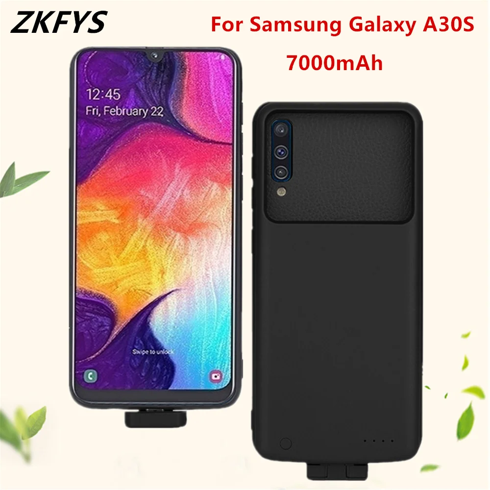 Portable Battery Case Cover For Samsung Galaxy A30S External Power Bank Battery Charging Case 7000mAh Charger Battery Power Case