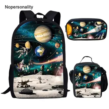 

Nopersonlity Unique Galaxy Star Space Backpacks for School Children Classic Teenager Boys Girls Bagpack Sets Stylish Kids Bags
