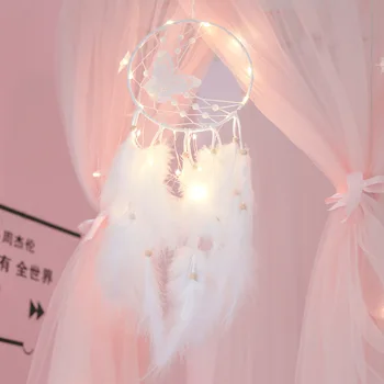 

INS GIRL'S Heart Energy Capturing Network Hanging Decoration Indoor Wind Chime MORI Series Weaving Dreamcatcher Material Box DIY