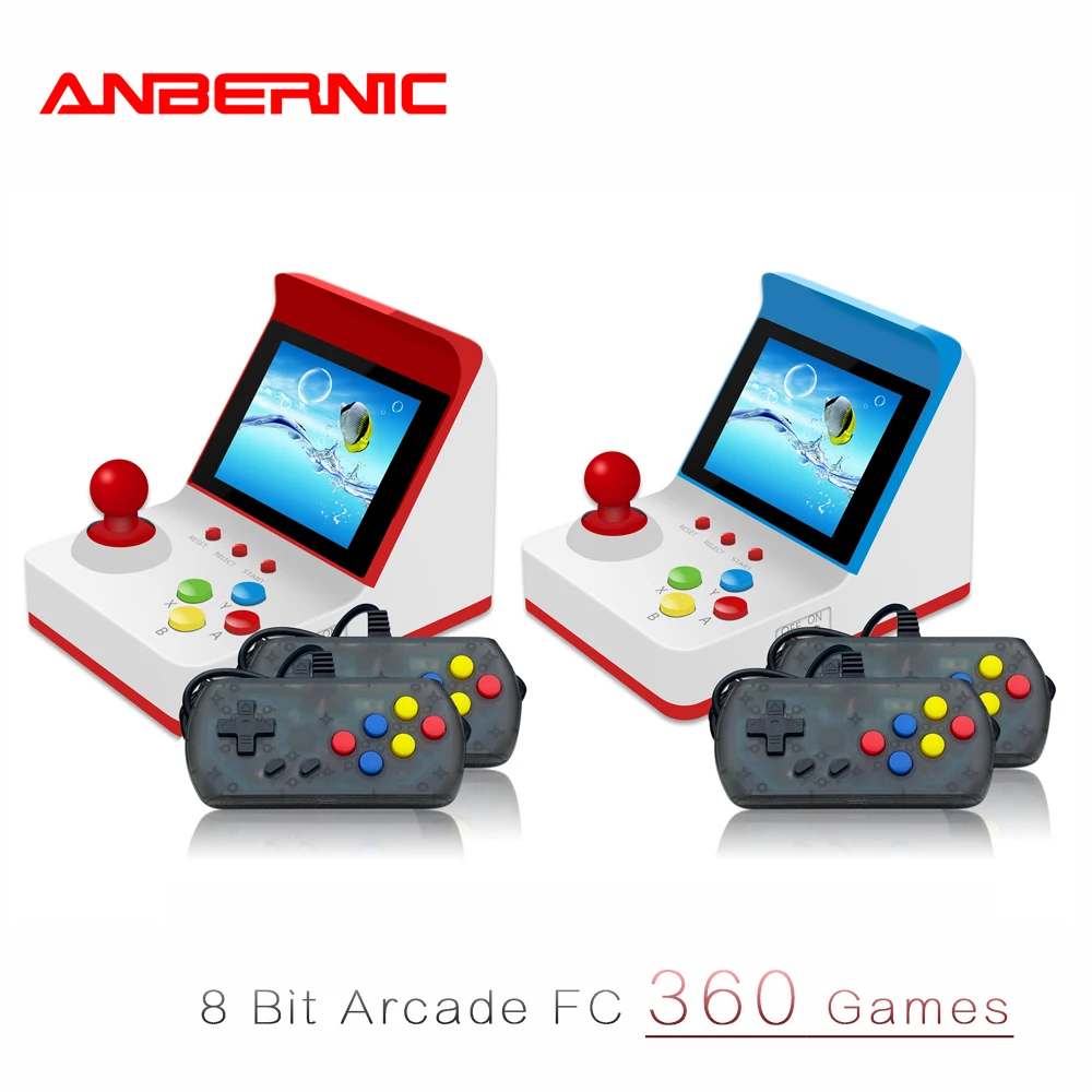 ANBERNIC Мини ТВ игровая консоль Ретро 8 бит видеоигра встроенные 360 классических игр