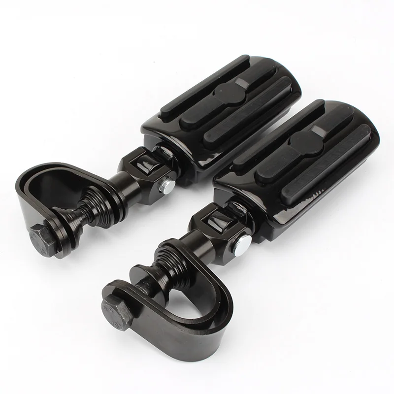 Benlari 1.25" Highway Pegs For Harley - 304 Stainless Steel Short Angled Footpegs For Engine Guards