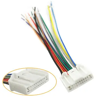 

Car audio harness adapter Audio conversion cable male power adapter harness