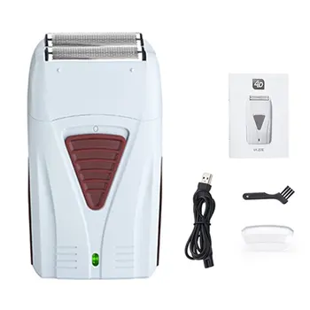 

Shaving Head Gradient Push White Razor Bid Farewell Shaving Reciprocating Portable Men's Razor Double Net Electric Razor