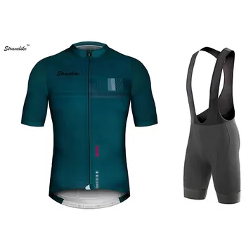 

Ralvpha Cycling Jersey Set Breathable Pro Team Bicycle Jersey Men Cycling Clothing Bib Shorts Suits Bike Wear Jersey STRAVA l