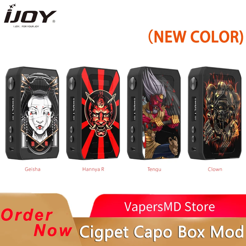 Предварительный заказ нового цвета IJOY Cigpet Capo 126 Вт бокс мод подходит для 510 ниток