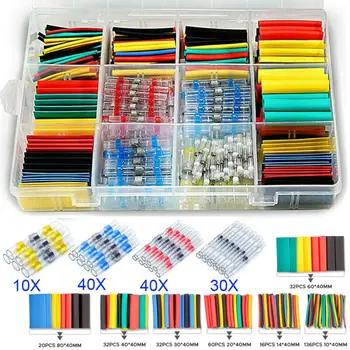 

448x Waterproof Solder Seal Wire Connectors Heat Shrink Tubing Butt Terminal Set Heat Shrink Solder Butt Connectors - Solder Con
