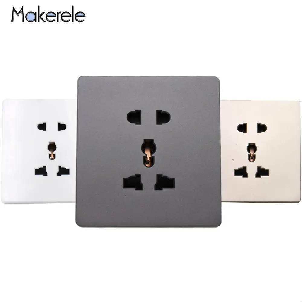 

10A 5 Hole Universal Socket Electric AC Power Outlet Panel Plate Wall Charger Dock Socket Electrical Sockets