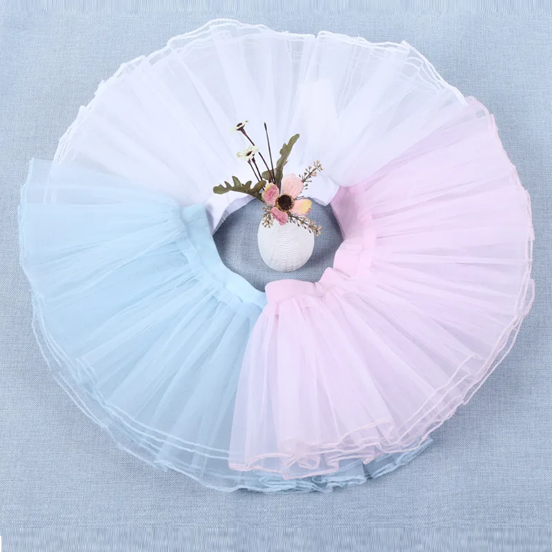 

Children Dance Half-length Mesh Skirt Ballet Tutu GIRL'S Elastic tiao wu qun Performance Wear Versatile Princess Skirt